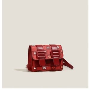 MQ Leather Red Crossbody bag